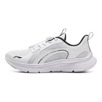 Li Ning Kids Running Trendy Sports Versatile Low-Top Running Shoes Kids Sneakers Standard-White YKFV062-1
