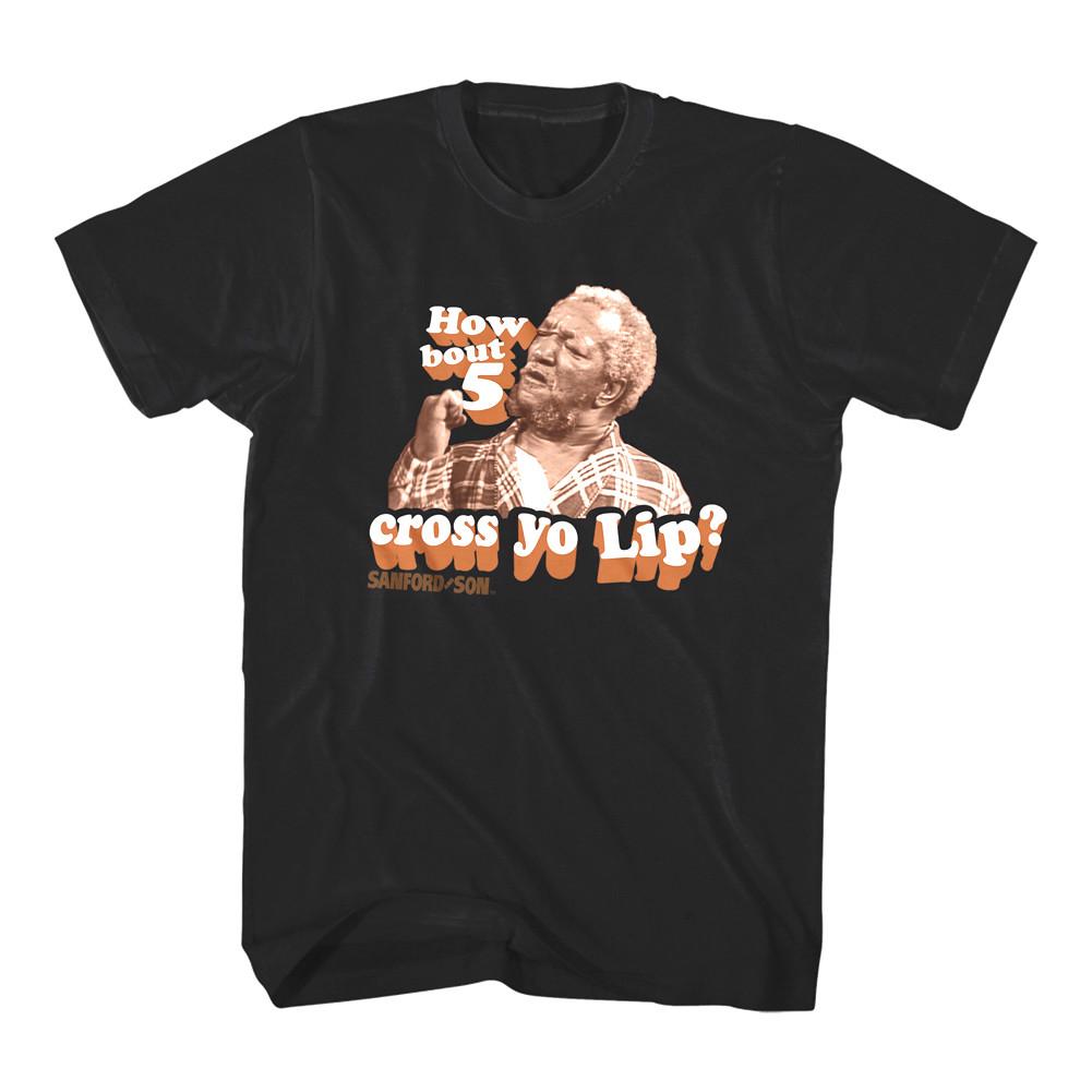 Redd Foxx Sandford Sons SLAP Men T Shirt How bout 5 CROSS YO LIPS TV Show XXL