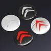 CITROËN 56mm Wheel Center Caps Stickers 3D Alloy Logo Emblem Badge Hub Decal for C3 C4 C5 C6 Berlingo Picasso (Set of 4 Pcs)