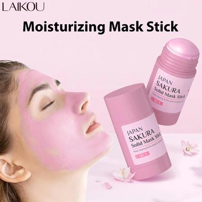 Sakura Solid Face Mask Stick Deep Cleanser Facial Mask Reduces Blackhead Pores Oil Control Moisturizing Mud Face Mask 45g