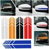 Samolepky s pruhy na auto Zpětné zrcátko Reflexní vinylové obtisky Dekorace Módní styl Vodotěsná samolepka Exteriérové ​​doplňky
