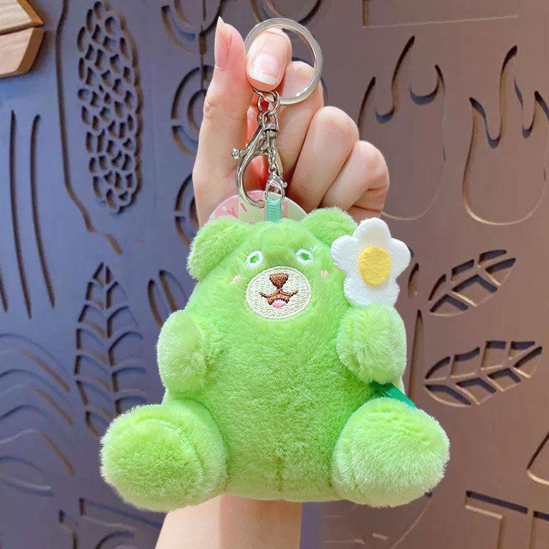 Bouquet Hug Bear Plush Toy Mini Couple School Bag Pendant Doll Cartoon Doll Gift Keychain