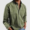Spring and Autumn Men's Shirts, Long-sleeved Lapel Men's Shirts