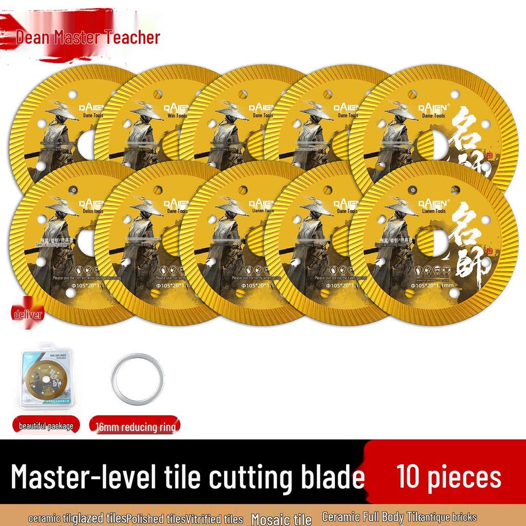 Dane Ultra-Thin Diamond Tile Cutting Disc for Chip-Free Dry Cuts On Ceramic, Marble, and Stone.