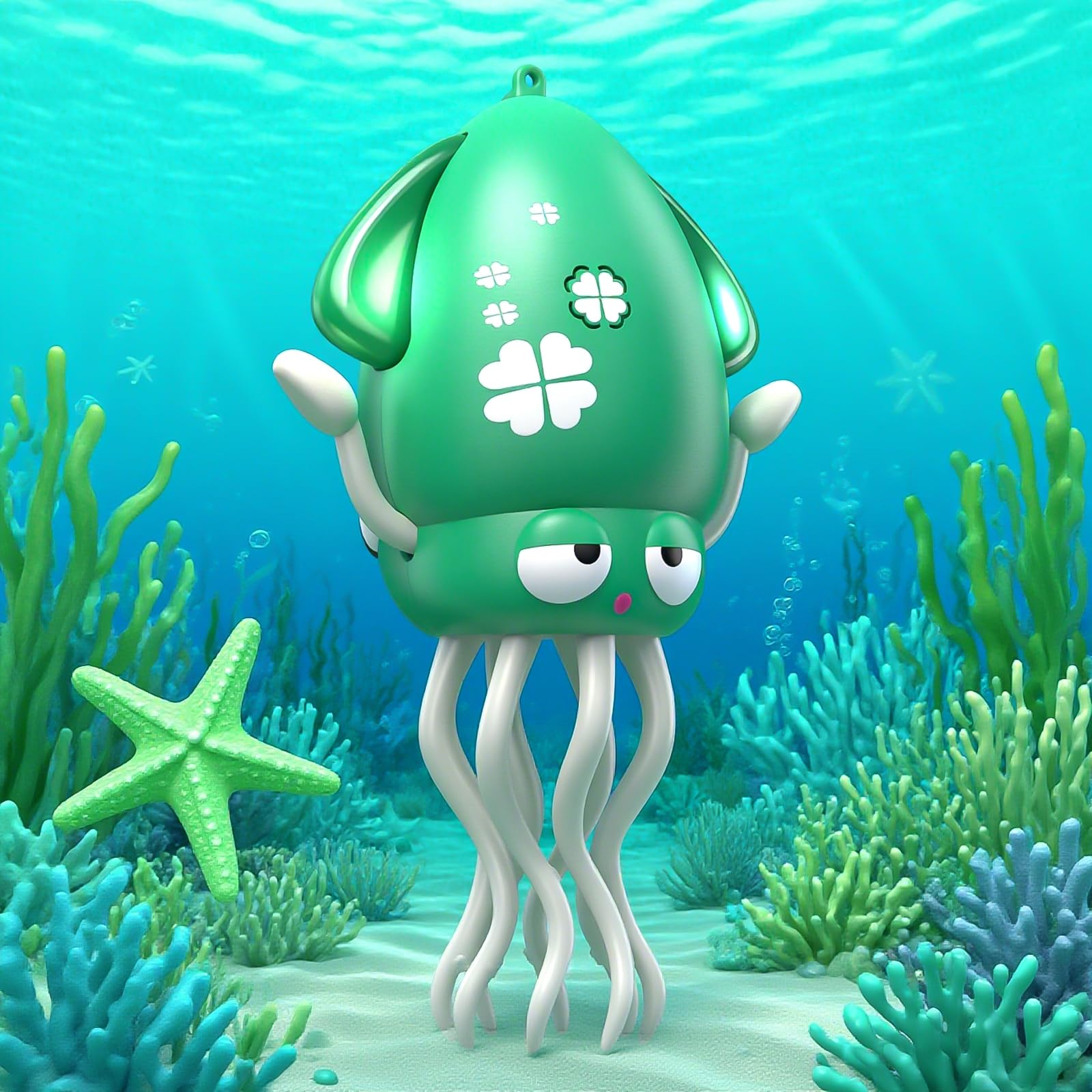 

Smalody Squid Toy Crawling Dancing Octopus Electric Motorized Toy LED Lights Music USB Rechargeable Indoor Play Green Birthday Gift
