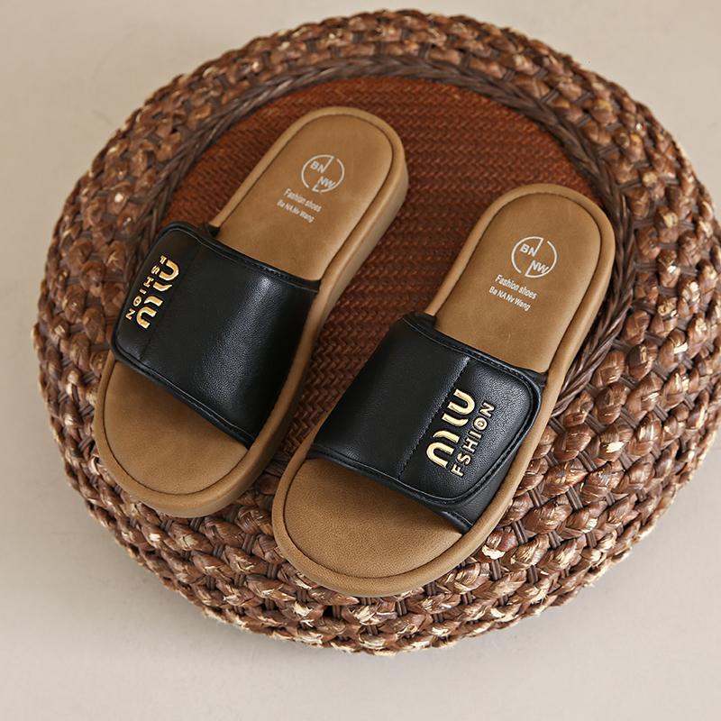 Fashion CRLAYDK Slide Sandals for Women Basic Slip On Flat Open Toe Comfort Beach Slippers for Casual Dressy Summer Indoor Outdoor Shoes