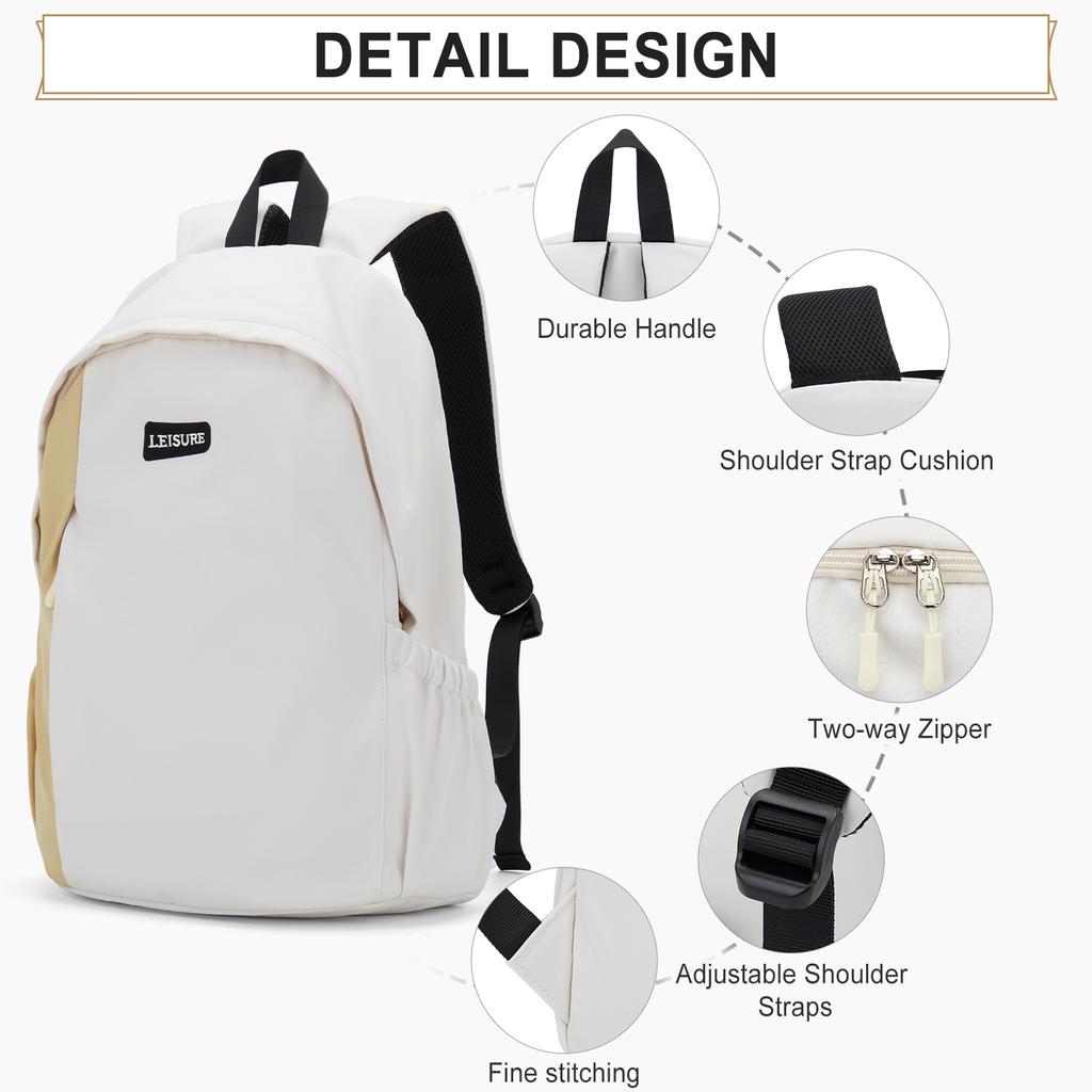 Backpack for Men Women To School, Work, Waterproof Laptop Backpack, Teenage School Backpack College Bag, Basic Classic Bookbag