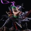 Anime One Piece Figure Battle Roronoa Zoro Scene 2 Heads Zoro Gk Statue Pvc Model Toys Doll Ornament Collection Gift