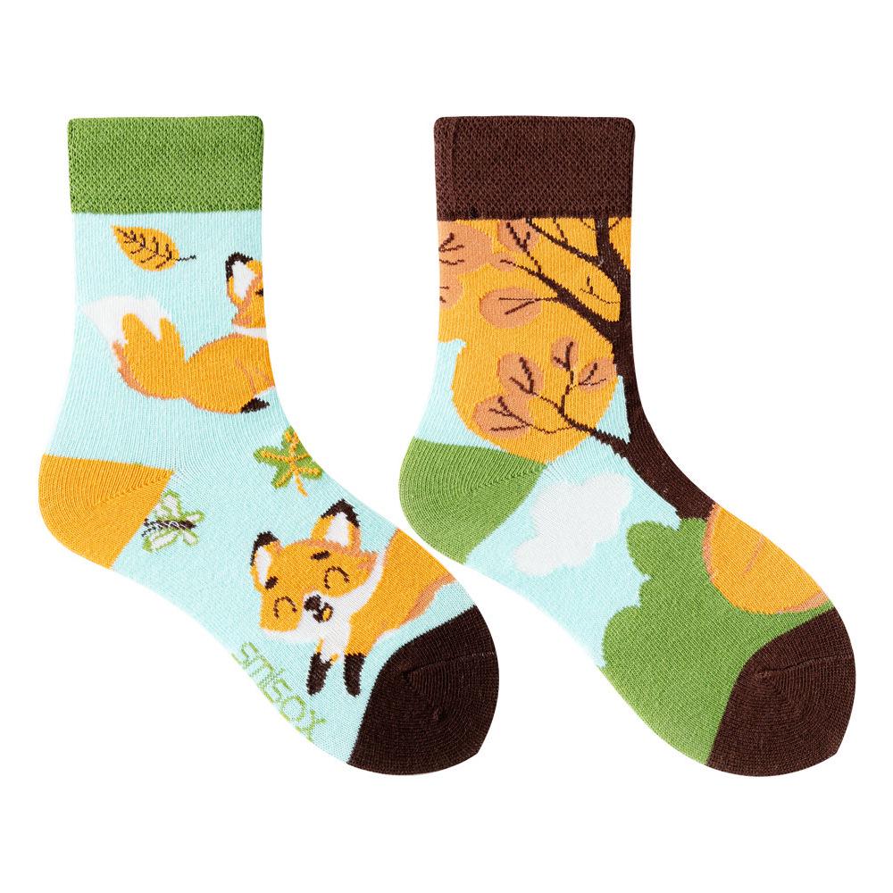 Children's Asymmetrical Cartoon Mid-Calf Socks - Colorful Parent-Child Style, Trendy Fashion for Kids