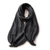Red Scarf Women's Winter Cashmere Solid Color Scarf Shawl High-grade Warm Korean Style Tassel Scarf Men's All-match Scarf