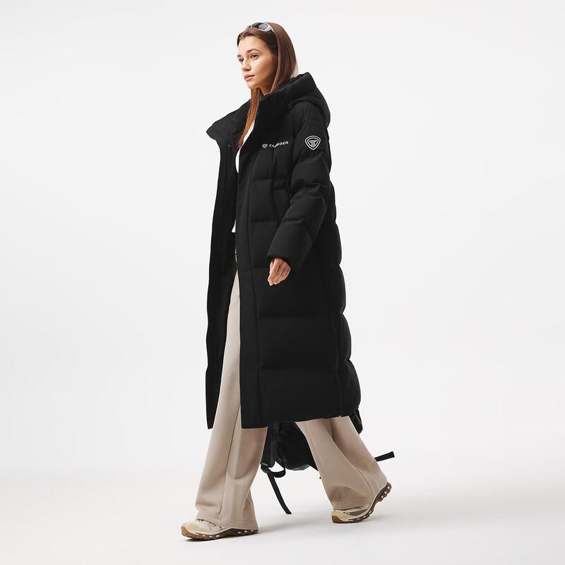 Tanboer Unisex Long Hooded Sporty Casual Down Jacket