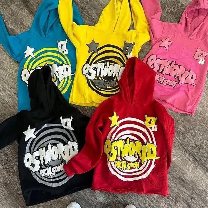 European and American Hip-hop Fashion Street Letter Printed Casual Hoodie for Men and Women