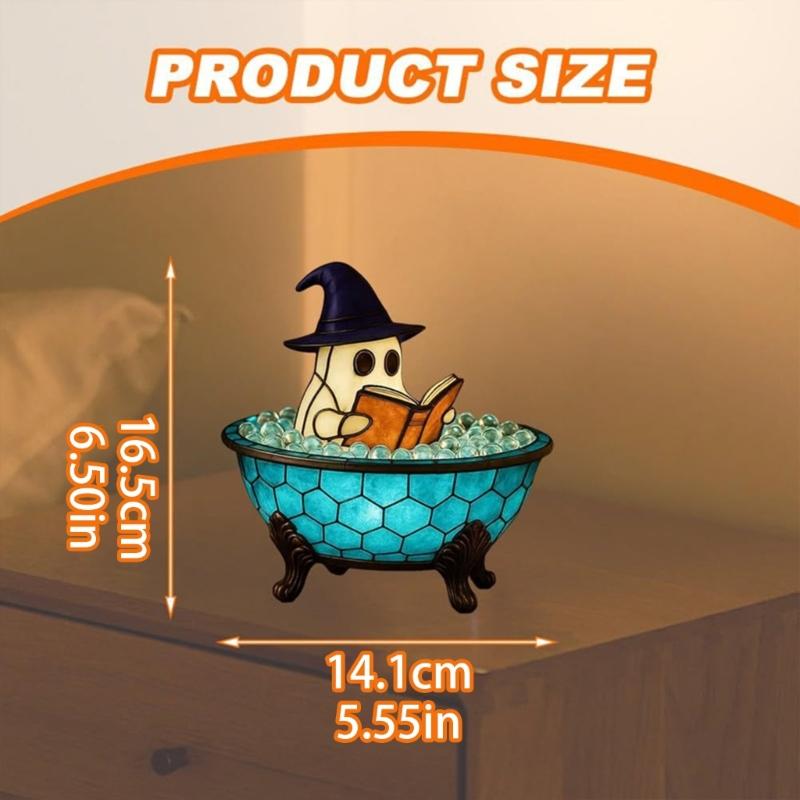 Sturdy Resin Spirit Bubble Lamp Safe for Kids Waterproof Bathroom Accessory Soft Lighting