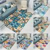 Living Room Carpet Colorful Moroccan Pattern Non-slip Round Rug Children's Room Floor Mat Bedroom
