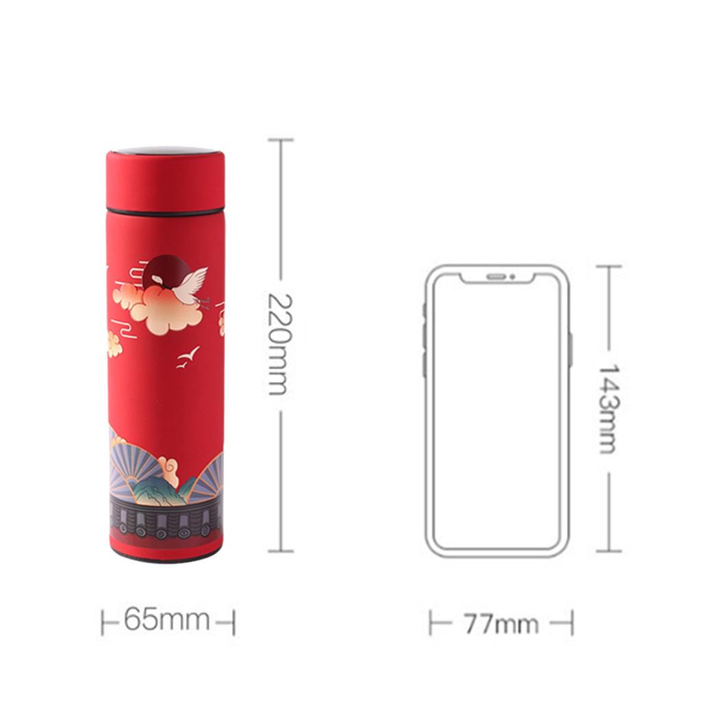 Smart Water Bottle Stainless Steel Vacuum Flask LCD Screen Temperature Display