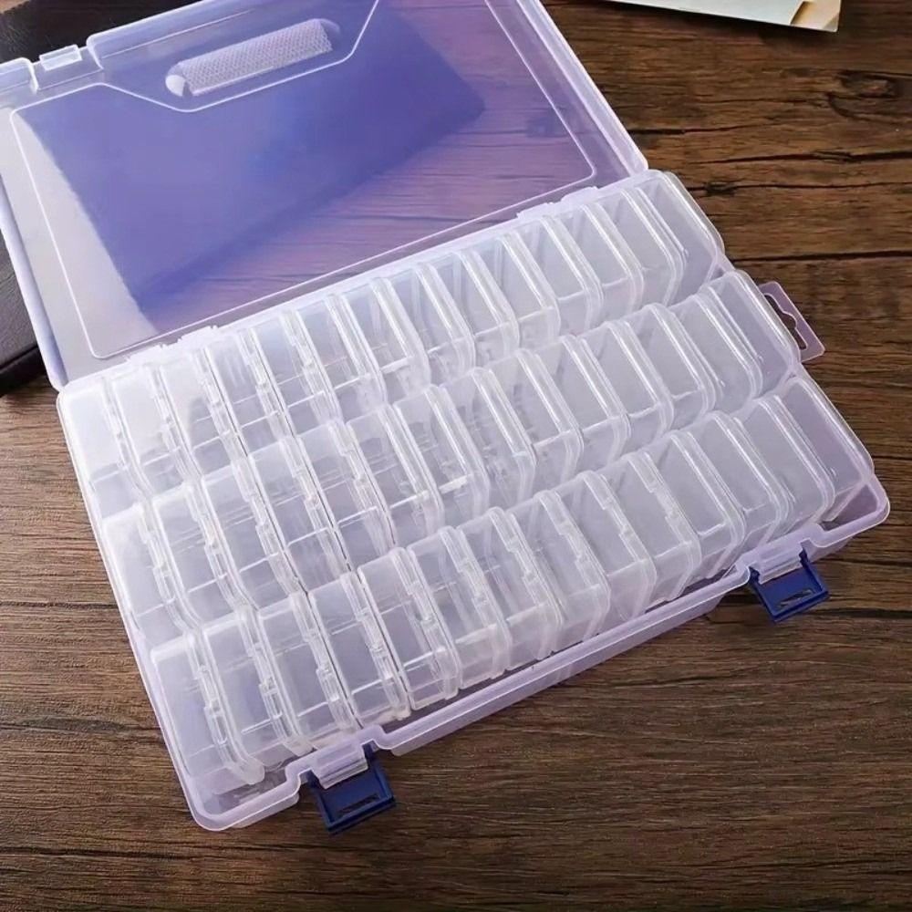 42 Grids Lid Containers Transparent Handicraft Organization Box Portable Storage Box