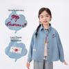 Girls' Denim Jacket with Bow Embroidery