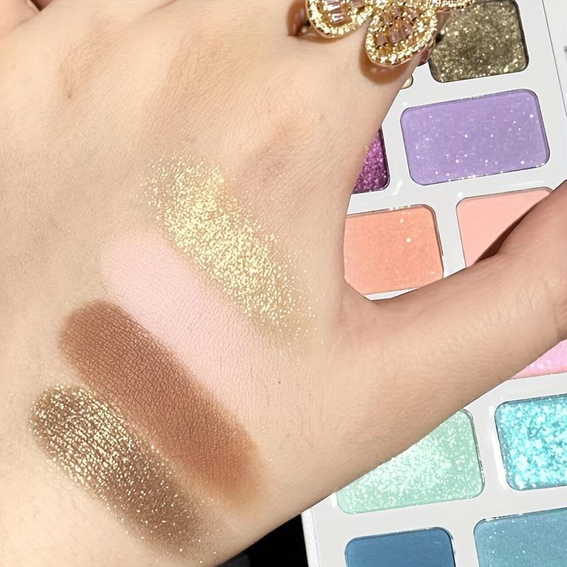 Palette di ombretti Macaroon da 16 colori Finiture opache e luccicanti vivaci per look cut crease abbaglianti Tonalità per occhi con glitter Luccicanti per il trucco quotidiano