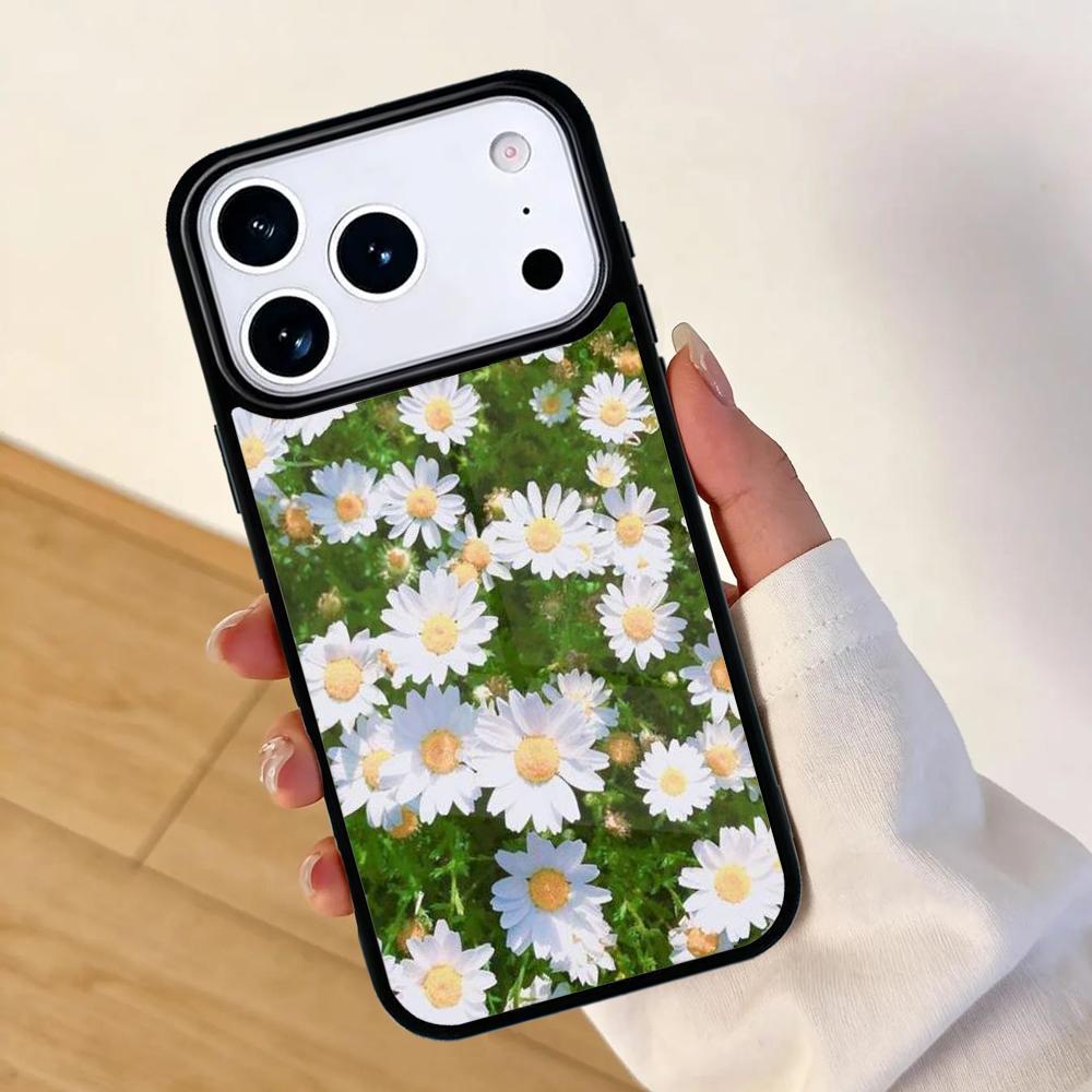 Daisy Flower Mobile Phone Case for IPhone 17 AIR 16pro Max 15 14 13 12 11 Bumper Cover