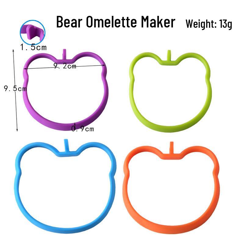 

Five-Star Heart-Shaped Silicone Egg and Pancake Mold Orange