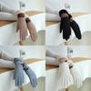 Snowflake Flannel Warm Gloves For Women With Touchscreen Functionality For Commuting