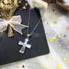 Pendant Necklace for Women Zircon Pendant Korean Style Crystal Clear Cross Necklace Pendant Necklace