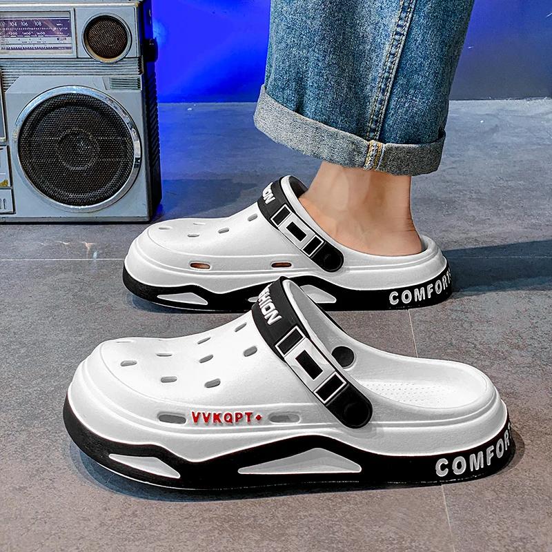 New Fashion Sandals Men's EVA Casual Comfortable Hole Garden Shoes Outdoor Men's Beach Sandals Indoor Home Unisex Slippers
