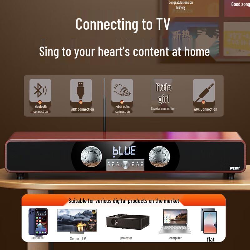 Soaiy SA-205 Home KTV System with Bluetooth Amplifier CN Plug (adapter Included)