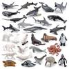 Piece 30 Realistic Ocean Animal Model Set With Whale Penguin Turtle Octopus And More