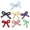 Sweet Knitting Yarn Bowknot Hair Clip Lazy Hairpin Duckbill Hairclips Barrettes for Women Side Bangs Hair Styling Tool