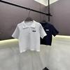 European Lapel Diamond Knit Short Sleeve Casual Top - Summer 2026