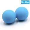 Double Lacrosse Ball Massage Set Solid Silica Gel for Trigger Point Therapy Myofascial Release Yoga Back Pain Relief