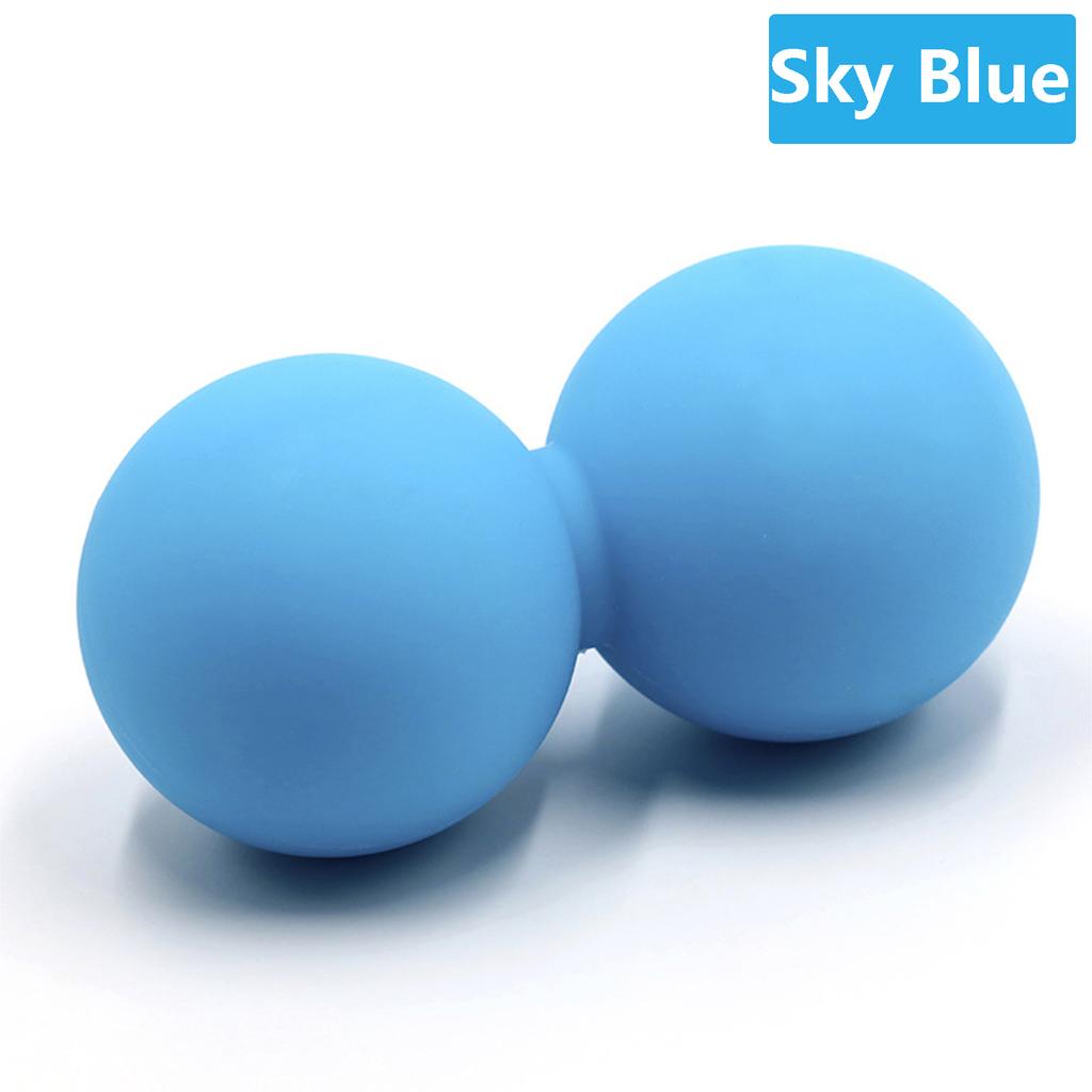 Double Lacrosse Ball Massage Set Solid Silica Gel for Trigger Point Therapy Myofascial Release Yoga Back Pain Relief