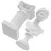 Statue Ornaments Roman Column Resin Sculpture Desktop Character Greek Decor Vase Decorate Exquisite Craft Crafts White Figurine