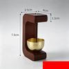 Wooden Magnetic Doorbell Minimalist Brass Chime Natural Wood Frame Entry Alert for Modern Home Interior Use