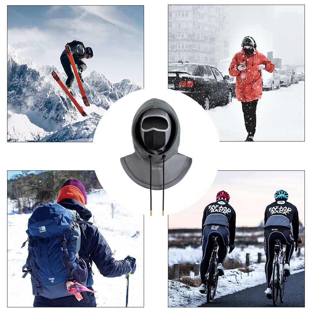 ROCKBROS Gât Glugă de iarnă Gros Periat Rece Căldură Nu Cap Gri Încălzitor, Balaclava, Încălzitor, Căptușeală, Protecție, Rezistent la vânt, Reținere, Înfundat,
