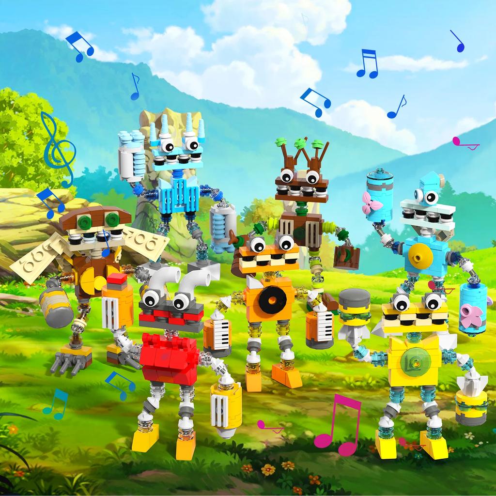 689Pcs Wubbox Building Block Set,7 in 1 Singng Monster Figure Toys Models,Adorable Musical Game Toys,Great Gift Idea for Friends