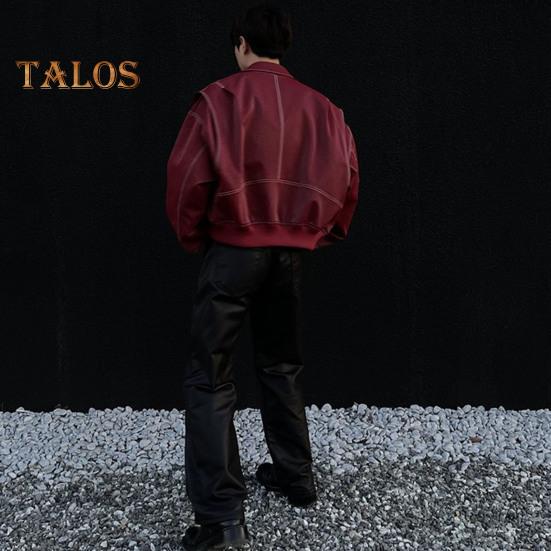 Lady Retro Coat Pure Color Turn-down Collar Zipper Closure Elastic Cuff And Hem Faux Leather Motocycle Jacket Outdoor Travel Coat