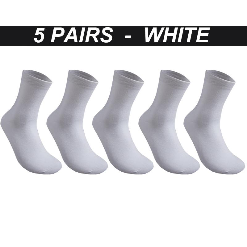 Wysokiej jakości 5 par męskich skarpet bawełnianych w nowym stylu czarne biznesowe męskie skarpety miękkie oddychające męskie Plus rozmiar 38-48