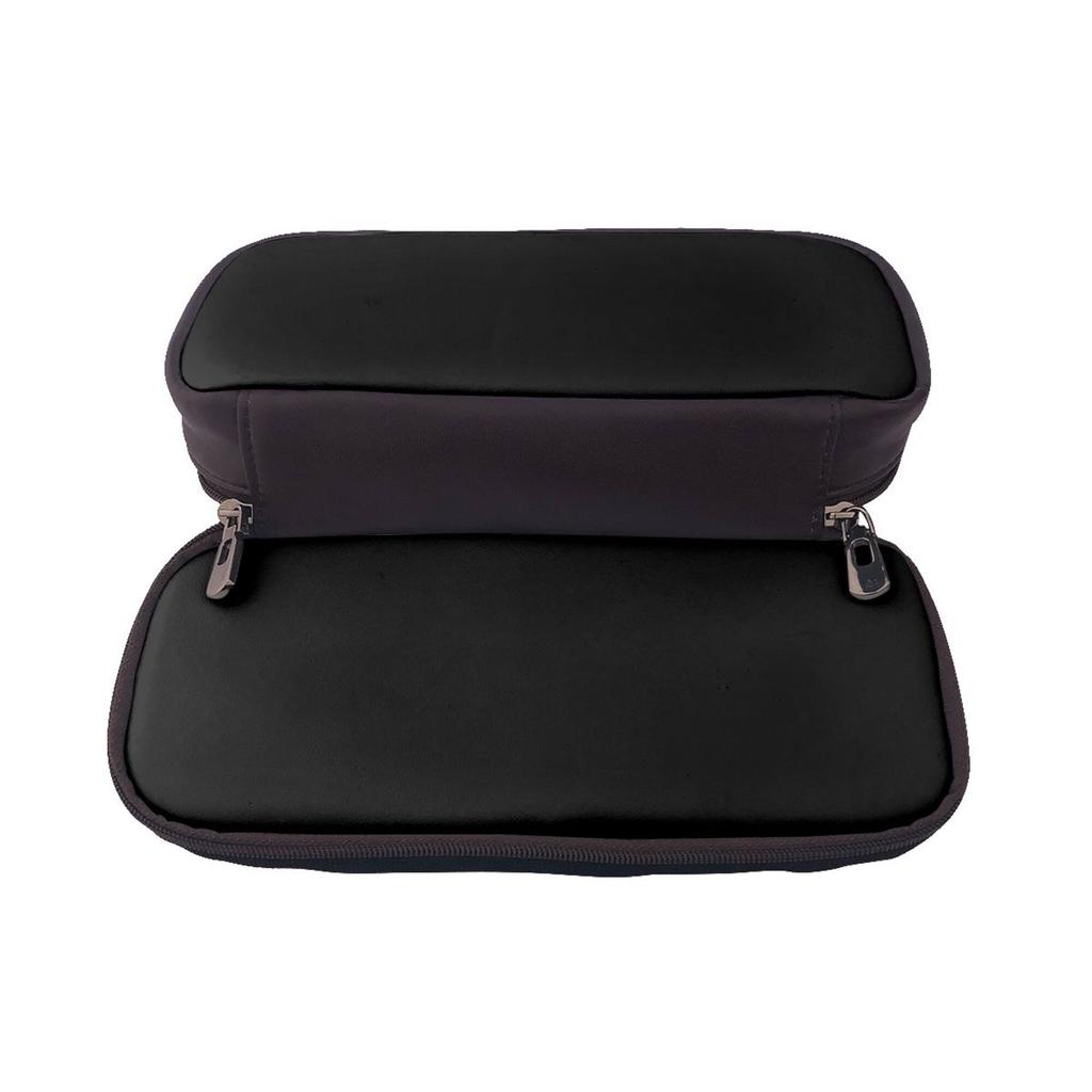 Customizable Hard Microfiber PU Leather for Cover Stationery Holder Simple Vertical Pen Box Zipper Student's Desktop Accessory