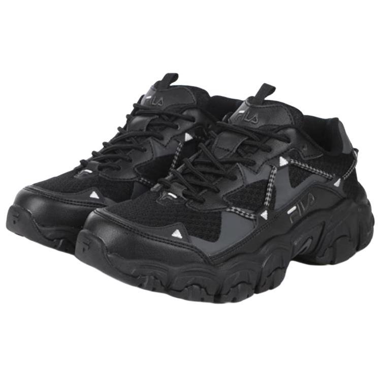 Fila Fluid Height Increasing Low Top Chunky Sneakers Unisex Black 25th Edition 1JM02570H-001