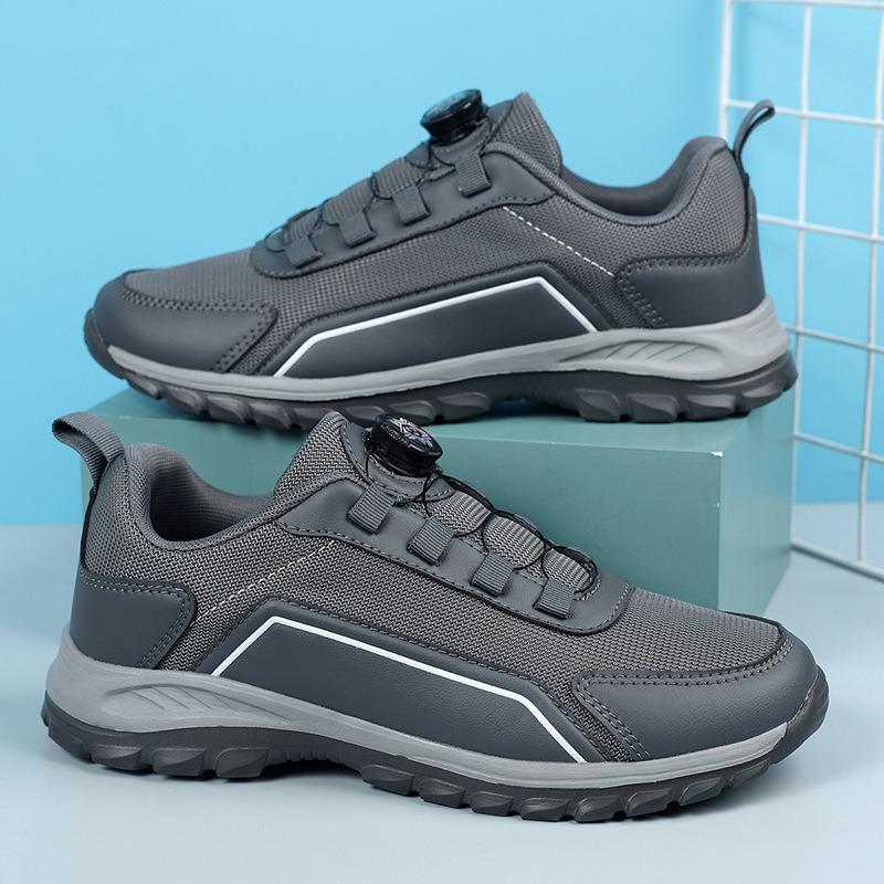 Neue trendige Outdoor-Sport-Herrenschuhe, verschleißfest und atmungsaktiv, Laufschuhe, vielseitige Freizeitschuhe mit drehbarem Knopf