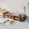 Monitor Stand Riser Bamboo Monitor Holder Desk Support Keyboard Mouse Organizer PC Screen Stand Office Storage