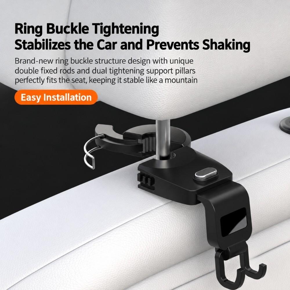 1Pc Hidden Car Headrest Hook Retractable Back Seat Hanger Car Bag Hook Auto Interior Organizer