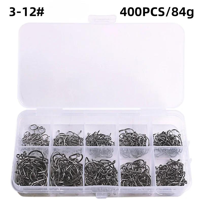 Sharp Carbon Steel Fishing Hook with Barbed3-12Multiple Specifications50-1600Lure Fishing Set for Sea Fishing