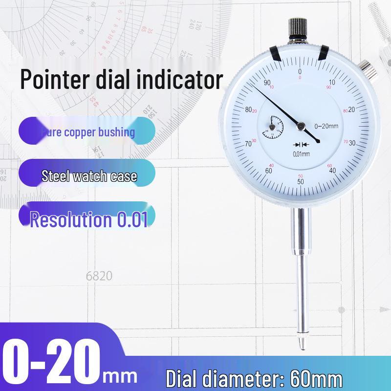 Syntek High-Precision 0.01mm Dial Indicator Gauge Set (0-10mm Range)