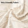 Soft and Warm Solid Color Bohemian Cut Flower Three Piece Set Includes 1 or 2 Pillowcases in Multiple Sizes for Winter Bedding