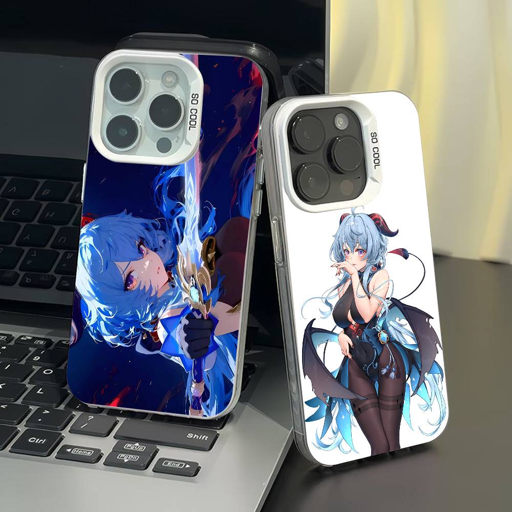 ganyu genshin impact  phone case for iPhone 17 17Air 16 15 14 13 12 11 Pro Max Plus Colorful Silver