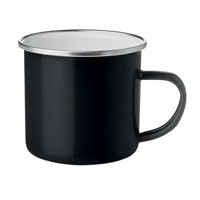Silver Enamelled Metal 350ml Mug