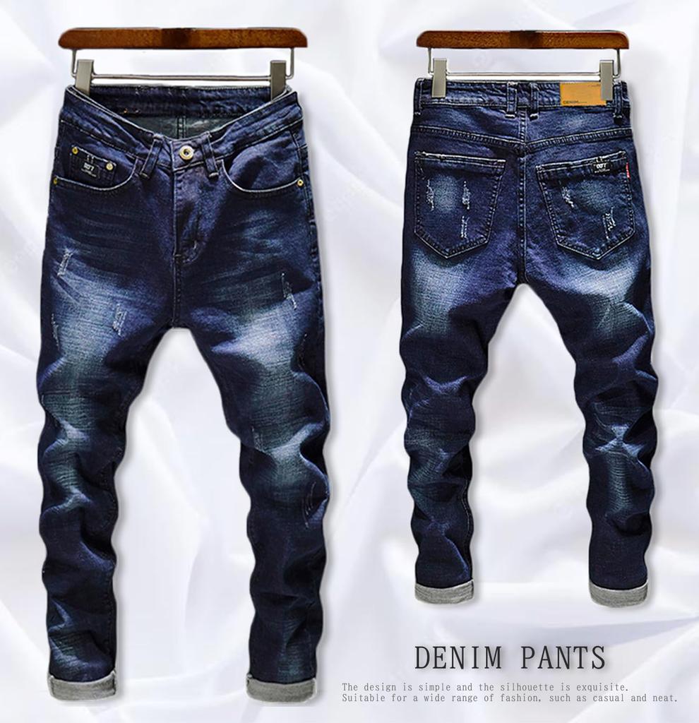Silver Style Stretch Slim Fit Denim Pants & Men's (Sizes S+, Indigo)